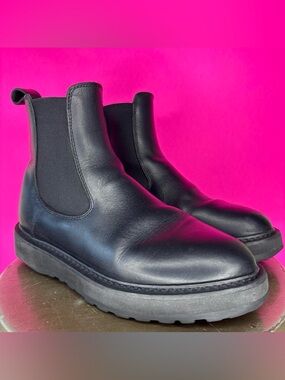 Diemme Alberone Black Leather Platform Chelsea Boot US 7